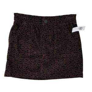 Old Navy Girls Black Brown Animal Print Brown Black Corduroy Size 6-7